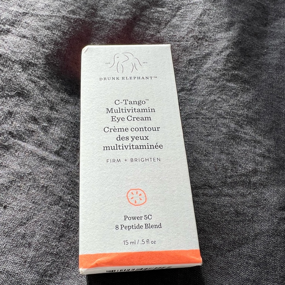 Drunk Elephant C-Tango Eye Cream with Orange Accents